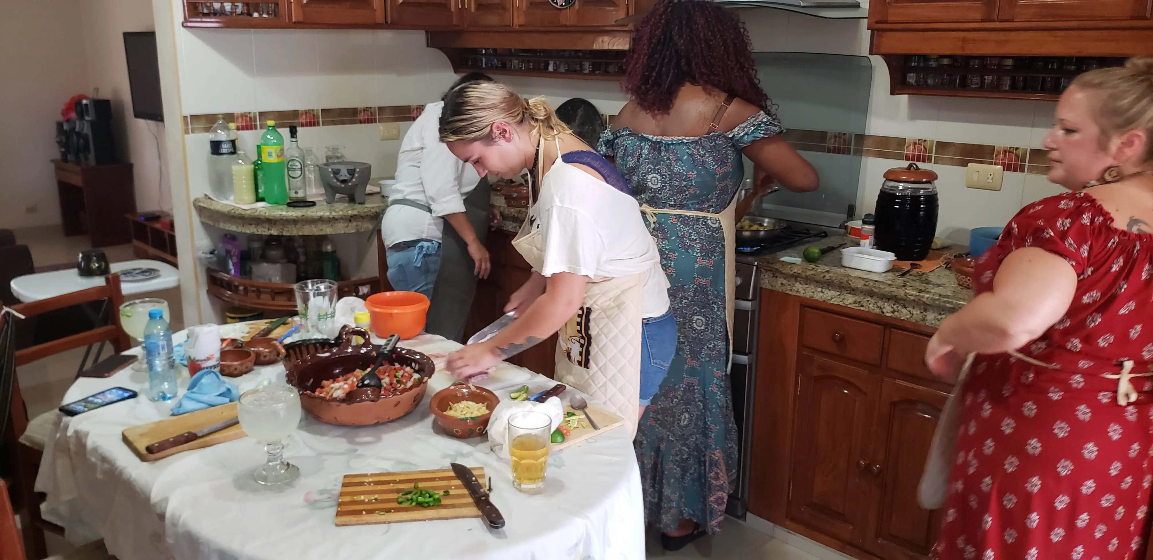 traditional family kitchen in cozumel